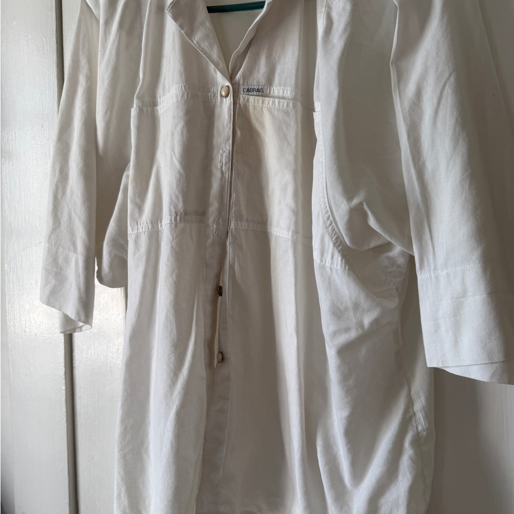 Cabrais Pearl Button White Shirt - Picture 2 of 8
